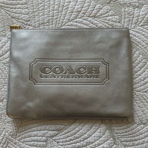 Coach Silver Tech Pouch Brand New